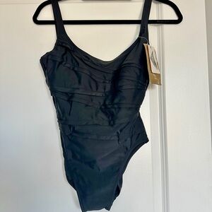 NWT Gottex Black 1 piece swimsuit
